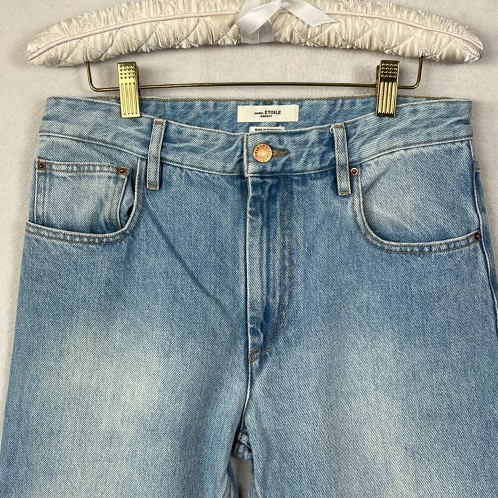 Isabel Étoile Marant Slim Tapered Jeans Women's 36 Light Wash Cotton - Picture 3 of 12